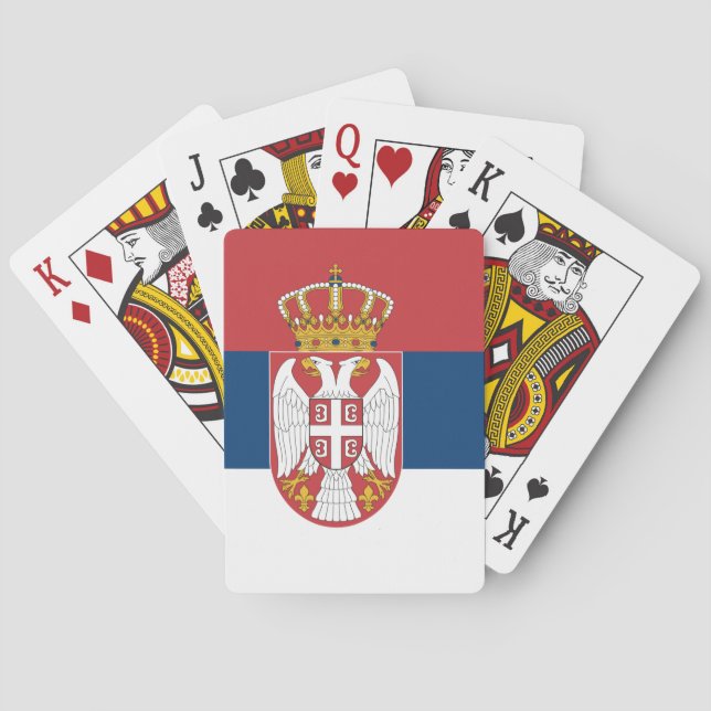 Playing Cards with flag of Serbia (Back)