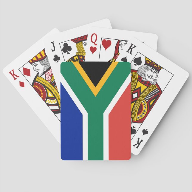 Playing Cards with Flag of South Africa (Back)