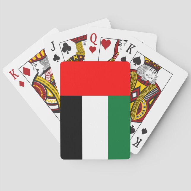 Playing Cards with flag of UAE (Back)