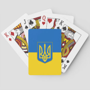 Playing Cards with flag of Ukraine Trident