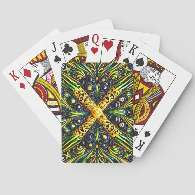 Playing Cards with Jamaican Colours (Back)
