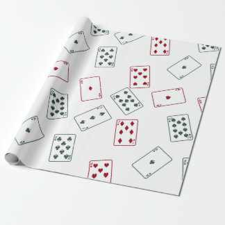 Playing cards wrapping paper