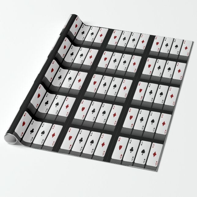 Playing Cards Wrapping Paper (Unrolled)