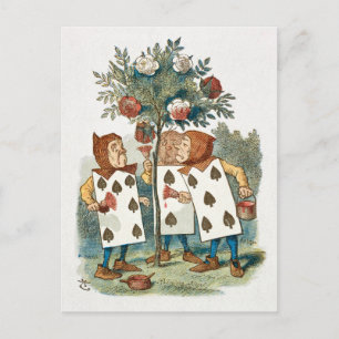 Playing Catds  Illustration  The Nursery Alice Postcard