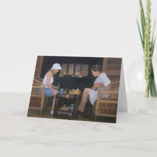 Playing Chess at Goldeneye Holiday Card