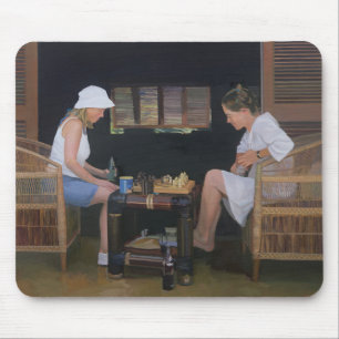 Playing Chess at Goldeneye Mouse Mat