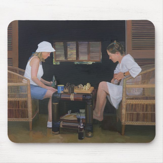 Playing Chess at Goldeneye Mouse Mat (Front)