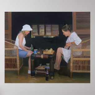 Playing Chess at Goldeneye Poster