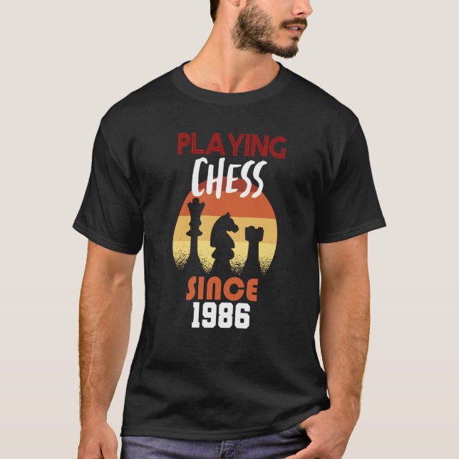 Playing chess since 1986 T-Shirt (Front)