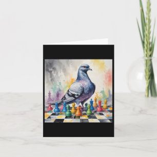 Playing Chess With A Pigeon Sticker  Card