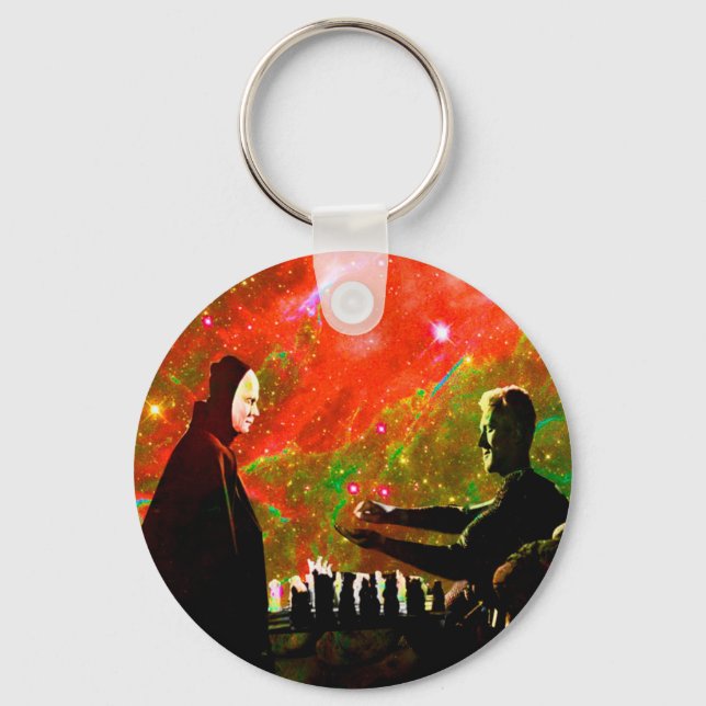 Playing Chess with Death Key Ring (Front)