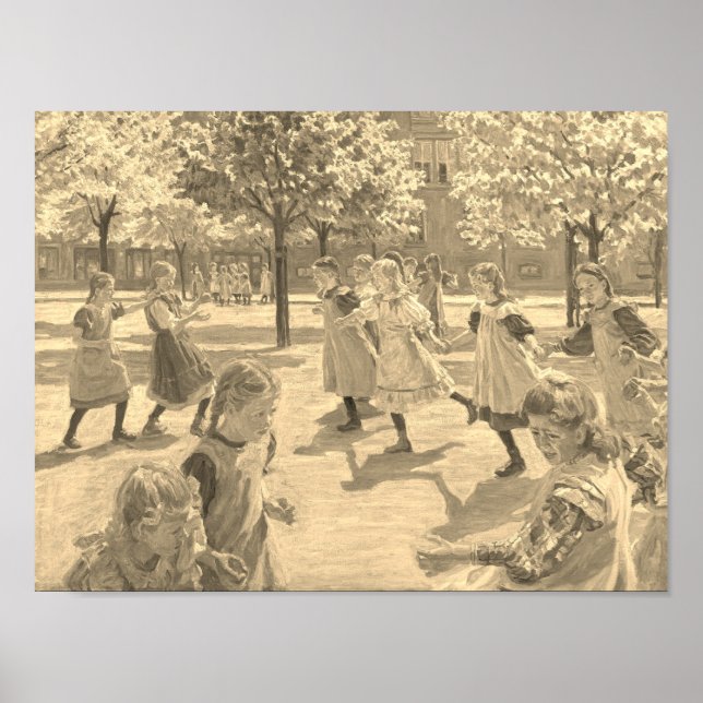 PLAYING CHILDREN BY PETER HANSEN POSTER (Front)