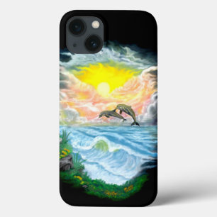 Playing Dolphins in the Sunshine iPhone 13 Case
