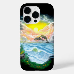 Playing Dolphins in the Sunshine Case-Mate iPhone 14 Pro Case