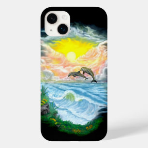 Playing Dolphins in the Sunshine Case-Mate iPhone 14 Plus Case