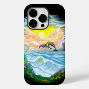 Playing Dolphins in the Sunshine Case-Mate iPhone 14 Pro Case