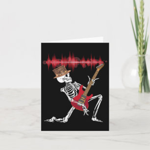 Playing Electric Guitar Funny Halloween Card