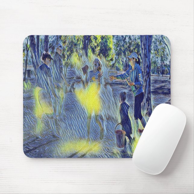 Playing family mouse mat (With Mouse)