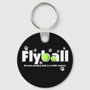 Playing Fetch is 20th Century Flyball Key Ring