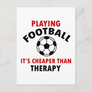 playing football postcard