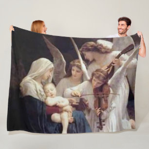 PLAYING for BABY JESUS Fleece Blanket