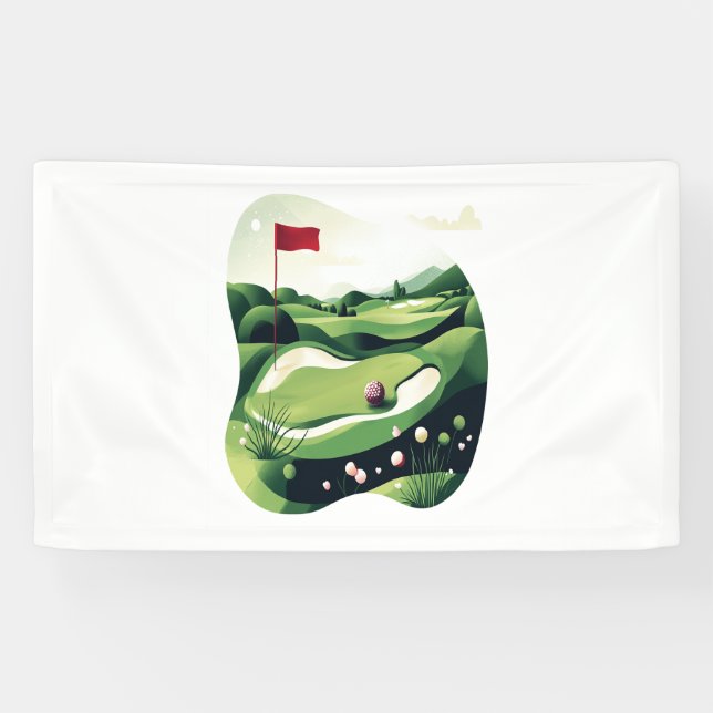 Playing Golf Field Banner (Horizontal)