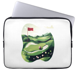 Playing Golf Field Laptop Sleeve