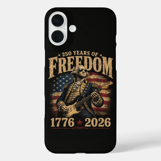  Playing Guitar 250 Years 4th July Case-Mate iPhone Case (Back)