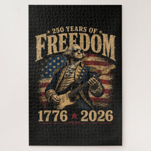 Playing Guitar 250 Years 4th July Jigsaw Puzzle