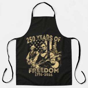 Playing Guitar 4th July 250th Anniversary Apron