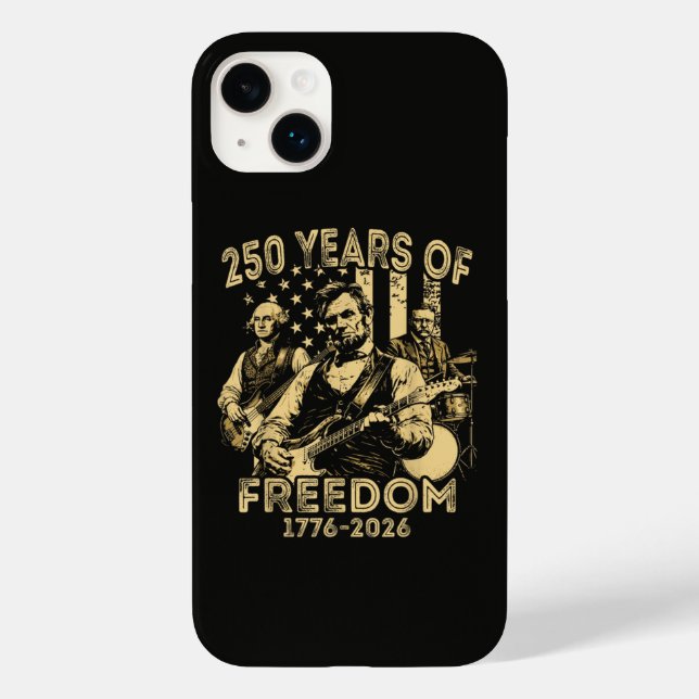 Playing Guitar 4th July 250th Anniversary Case-Mate iPhone Case (Back)