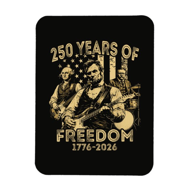 Playing Guitar 4th July 250th Anniversary Magnet (Vertical)