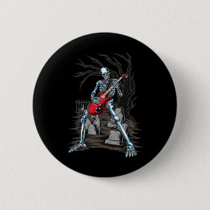Playing Guitar  6 Cm Round Badge