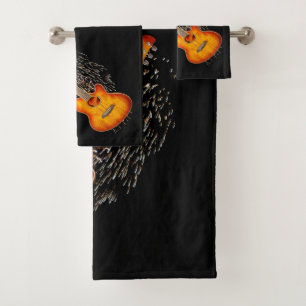 Playing Guitar Lights Me Up, Bath Towel Set