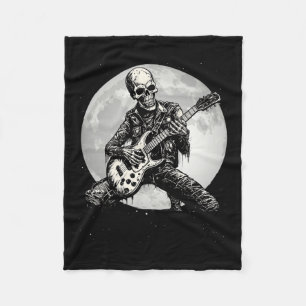 Playing Guitar Punk Rock Music Halloween Mens Kids Fleece Blanket