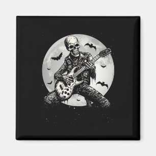 Playing Guitar Punk Rock Music Halloween Mens Kids Magnet