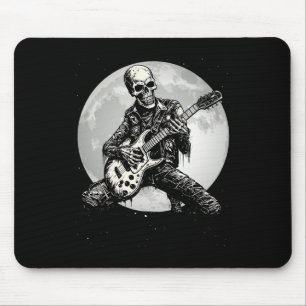 Playing Guitar Punk Rock Music Halloween Mens Kids Mouse Mat