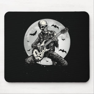 Playing Guitar Punk Rock Music Halloween Mens Kids Mouse Mat