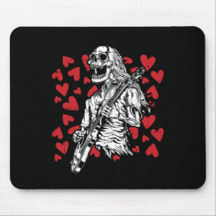 Playing Guitar Valentines Day Cool Rock Musician  Mouse Mat