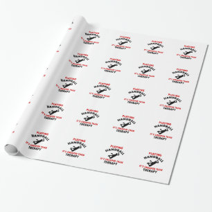 playing handball wrapping paper