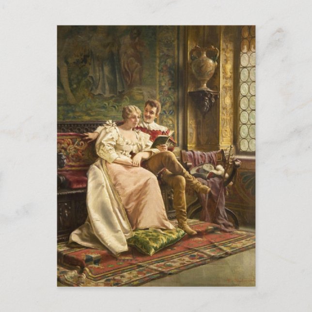 Playing House - Vintage Motive Postcard (Front)