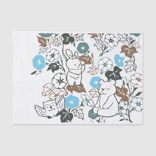 Playing in the Morning Glory Garden Pattern  Tissue Paper (Front)