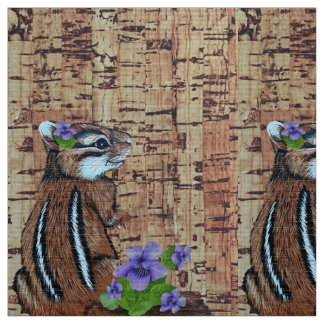 Playing in the Spring violets Fabric