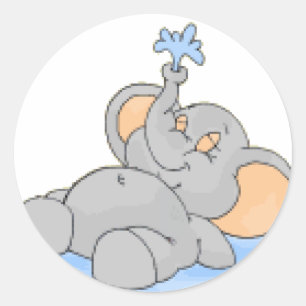 Playing in the Water Classic Round Sticker