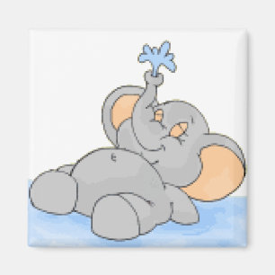 Playing in the Water Magnet