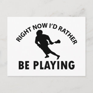 Playing  lacrosse postcard
