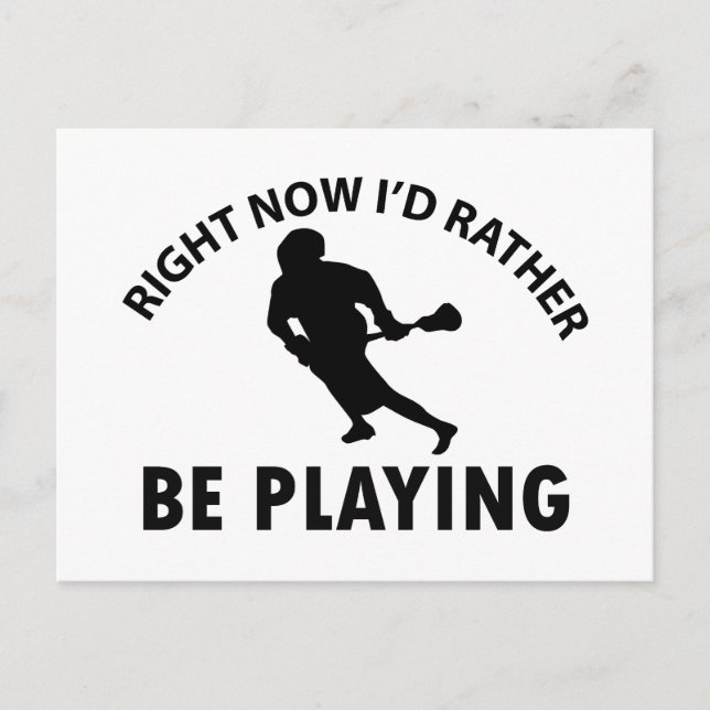 Playing  lacrosse postcard (Front)