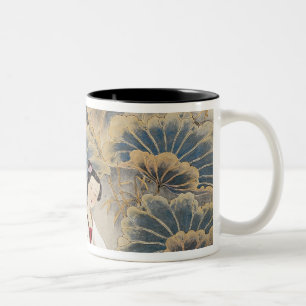 Playing Music by Lotus Pond Two-Tone Coffee Mug