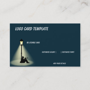 Playing Music Horn Musicians Logo Business Card