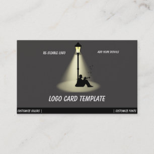 Playing Music Horn Musicians Logo Business Card